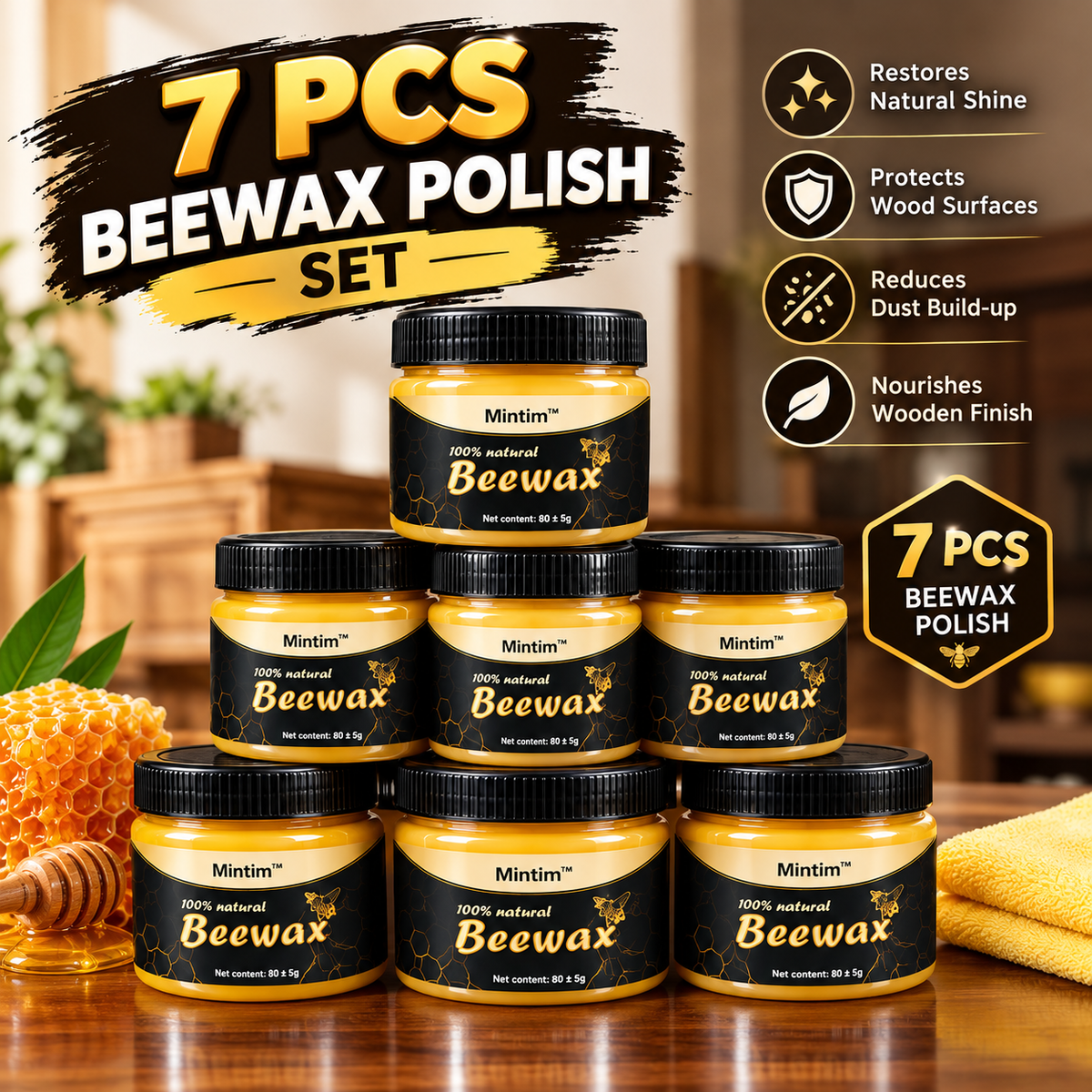 13-Piece Furniture Polish Deal – Complete Beeswax Wood Care Kit