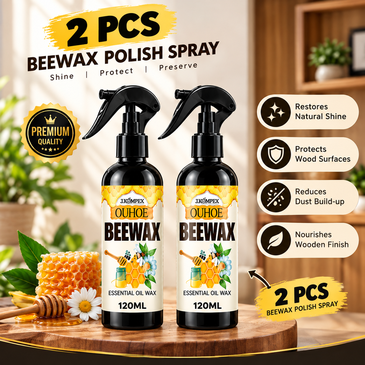 13-Piece Furniture Polish Deal – Complete Beeswax Wood Care Kit